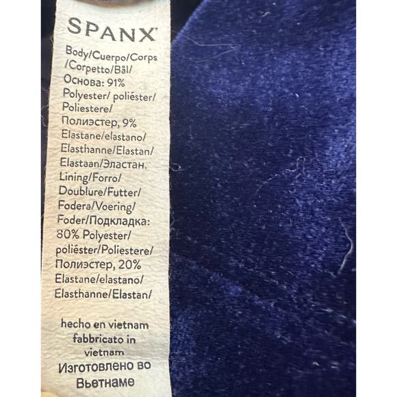Spanx Blue Velvet Leggings sz Large - Picture 8 of 11